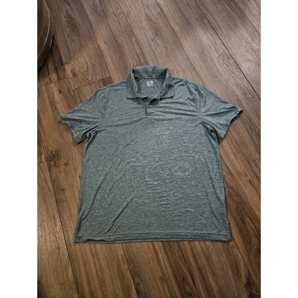32 Degrees Cool Gray/Green XL Men's Polo